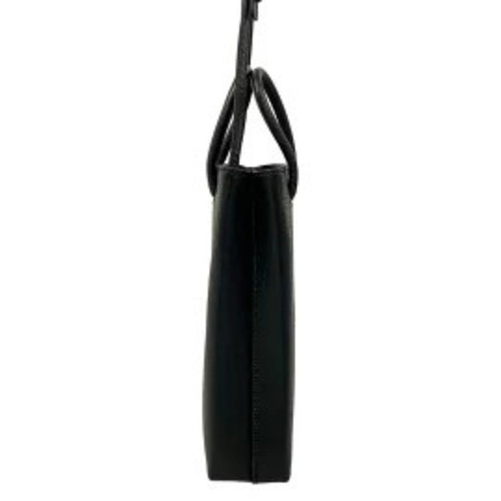 Balenciaga Shopping Phone Holder Shoulder Bag Black Leather